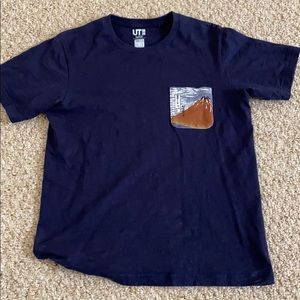 Uniqlo Hokusai blue limited edition t
